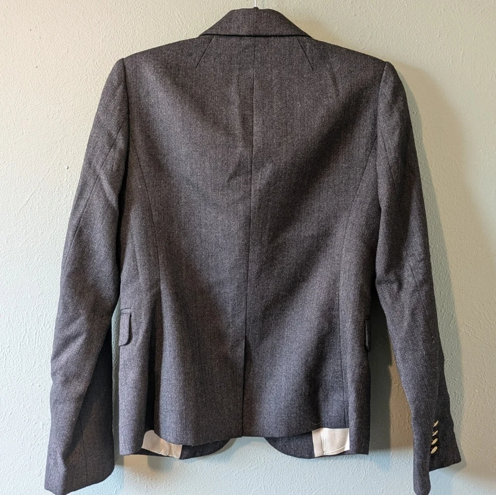 J. Crew Gray Blazer‎ with Gold Buttons